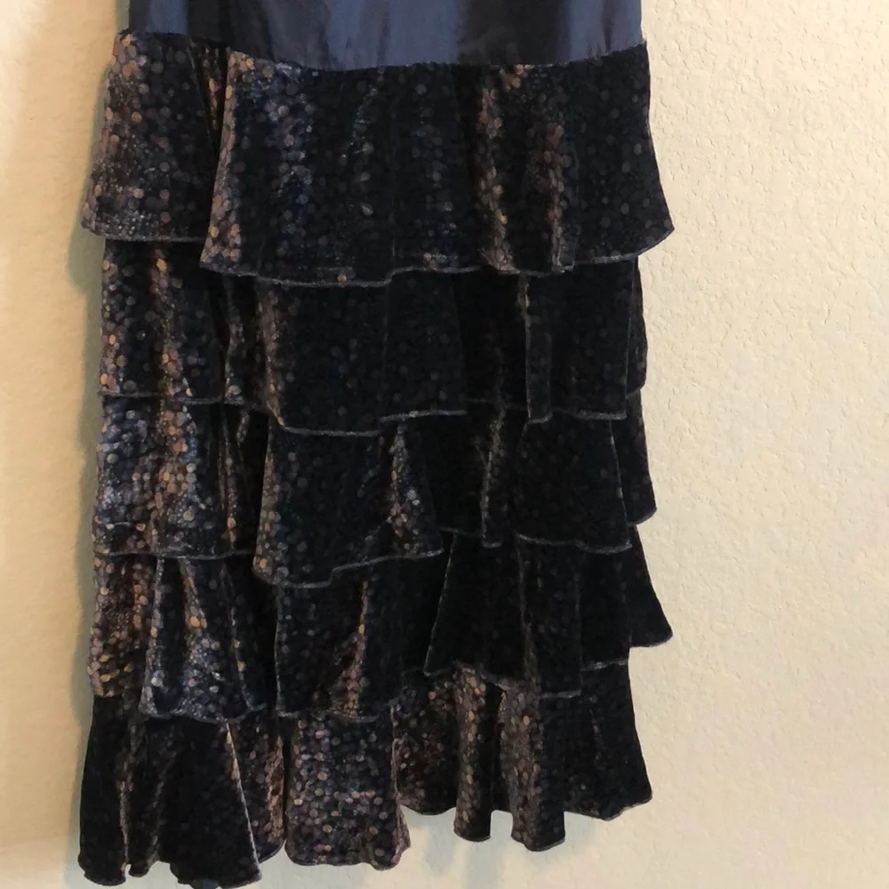 Vintage Marc Jacobs Runway Velvet Ruffle Tiered Dress - Picture 3 of 8